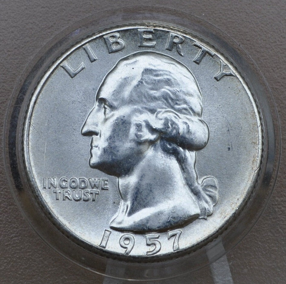 1957 P&D Washington Silver Quarter - Philadelphia and Denver Mints - 1957 Quarter 1957 D Washington