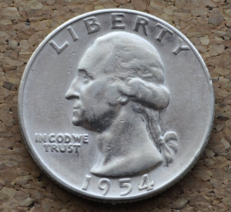 1954 P,D,S Washington Silver Quarter - Choose by Grade & Mint - San Francisco Mint - 1954 S Washington 1954S Quarter 1954 D, 1954 P Quarter