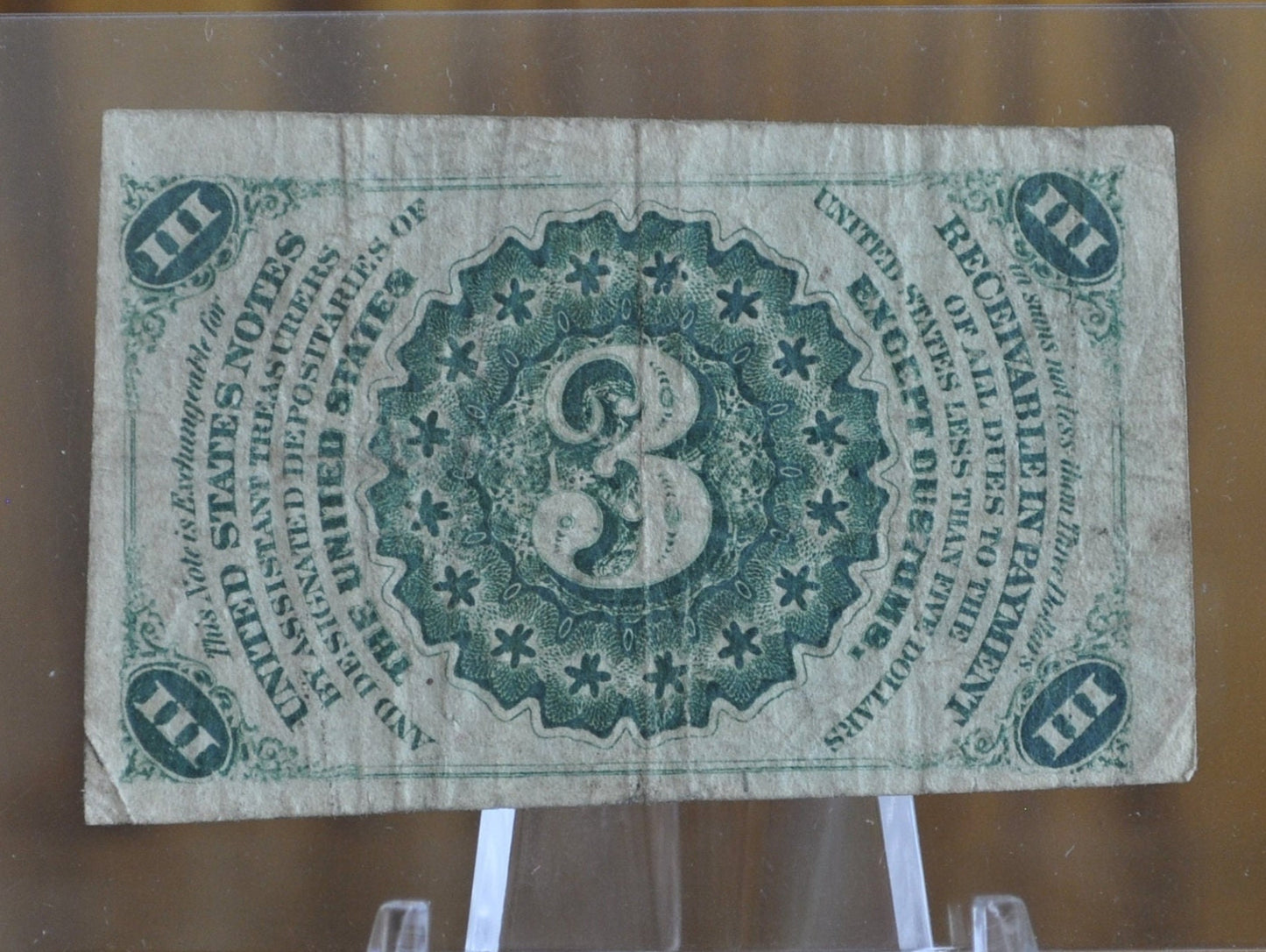 1863 3 Cent Fractional Currency - Choose by Grade / Condition - 3rd Issue Fractional Note Three Cent - Washington Fr1257 / Fr#1227