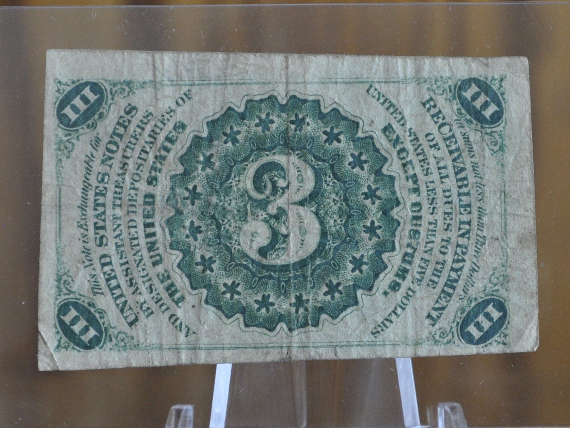 1863 3 Cent Fractional Currency - Choose by Grade / Condition - 3rd Issue Fractional Note Three Cent - Washington Fr1257 / Fr#1227