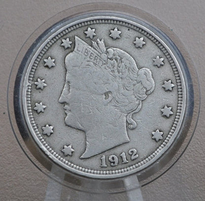 1912 Liberty Head Nickel 1912 V Nickel - Choose by Grade - Liberty Nickel - Barber Design - 1912 Nickel - Collectible, Great for Jewelry
