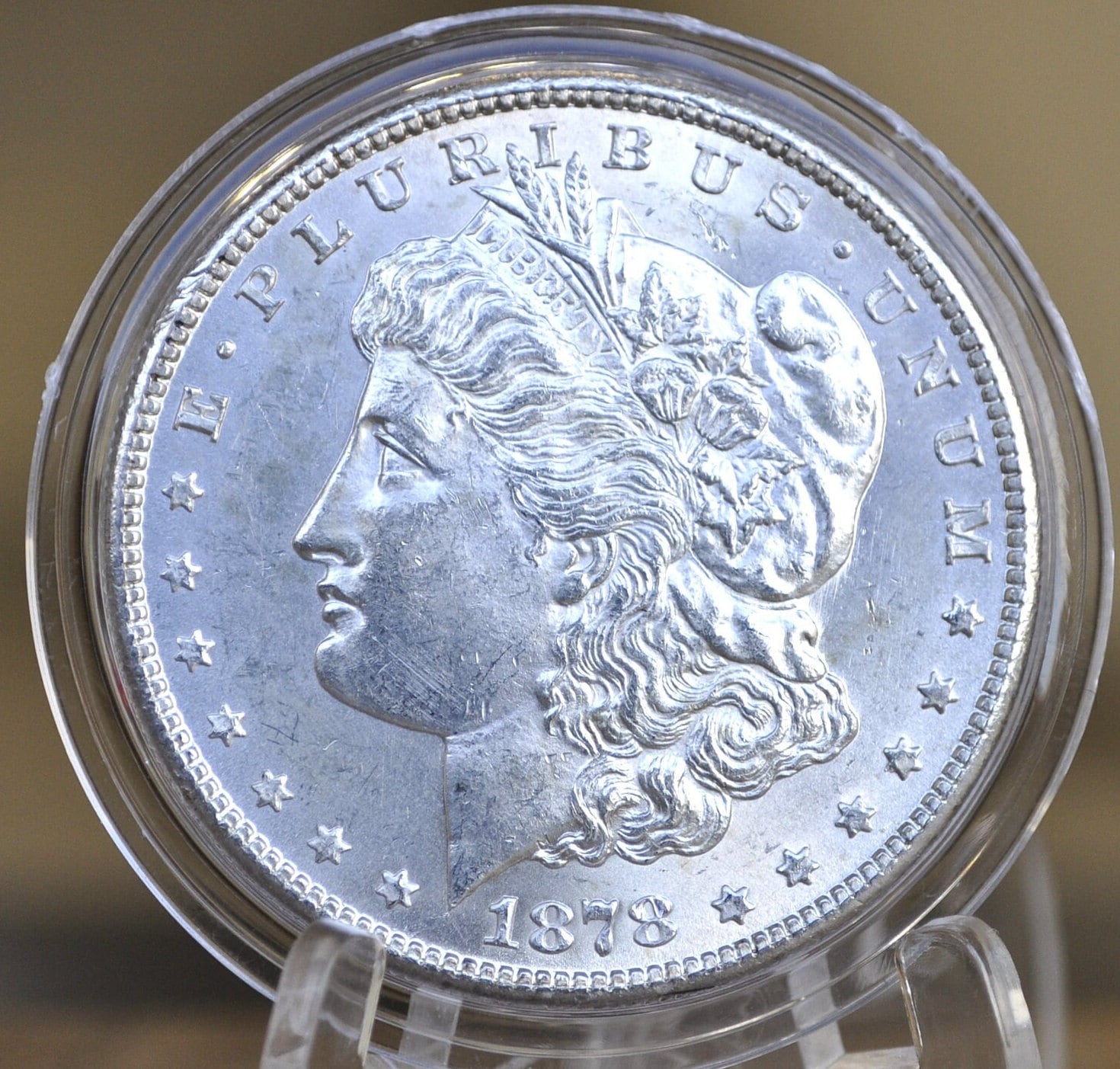 1878 Morgan Silver Dollar - Seven Feathers - Choose by Grade - 1878 Seven Feathers - 7 Feather Design 1878 P Morgan Silver