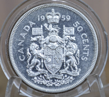 1940-1958 Canadian Silver Half Dollars - XF-AU (Extremely Fine to About Unc.) - 80% Silver - 50 Cent Silver Canada Fifty Cents Canadian