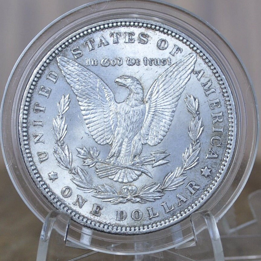1898 Morgan Silver Dollar - AU (About Uncirculated) / Incredible Detail & Great Date - 1898 P Morgan Silver - 1898P Silver Dollar AU50