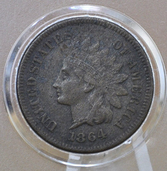 1864-L Indian Head Penny Bronze - XF Details with prior corrosion issues - 1864 L Cent - Bronze Variety, L - Damage Coins