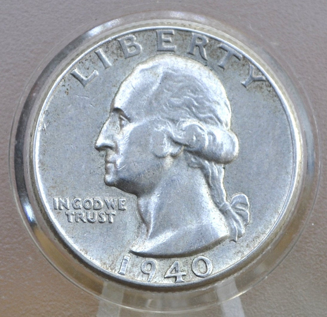 1940 Washington Silver Quarter - Choose by Grade / Condition - Philadelphia Mint 1940 Quarter 1940 P