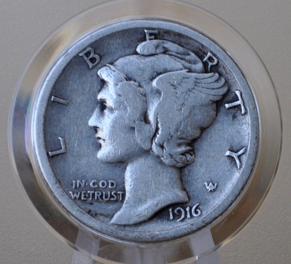 1916-S Mercury Silver Dime - Choose by Grade - San Francisco Mint - 1916 S Winged Liberty Head Silver Dime Mercury 1916S