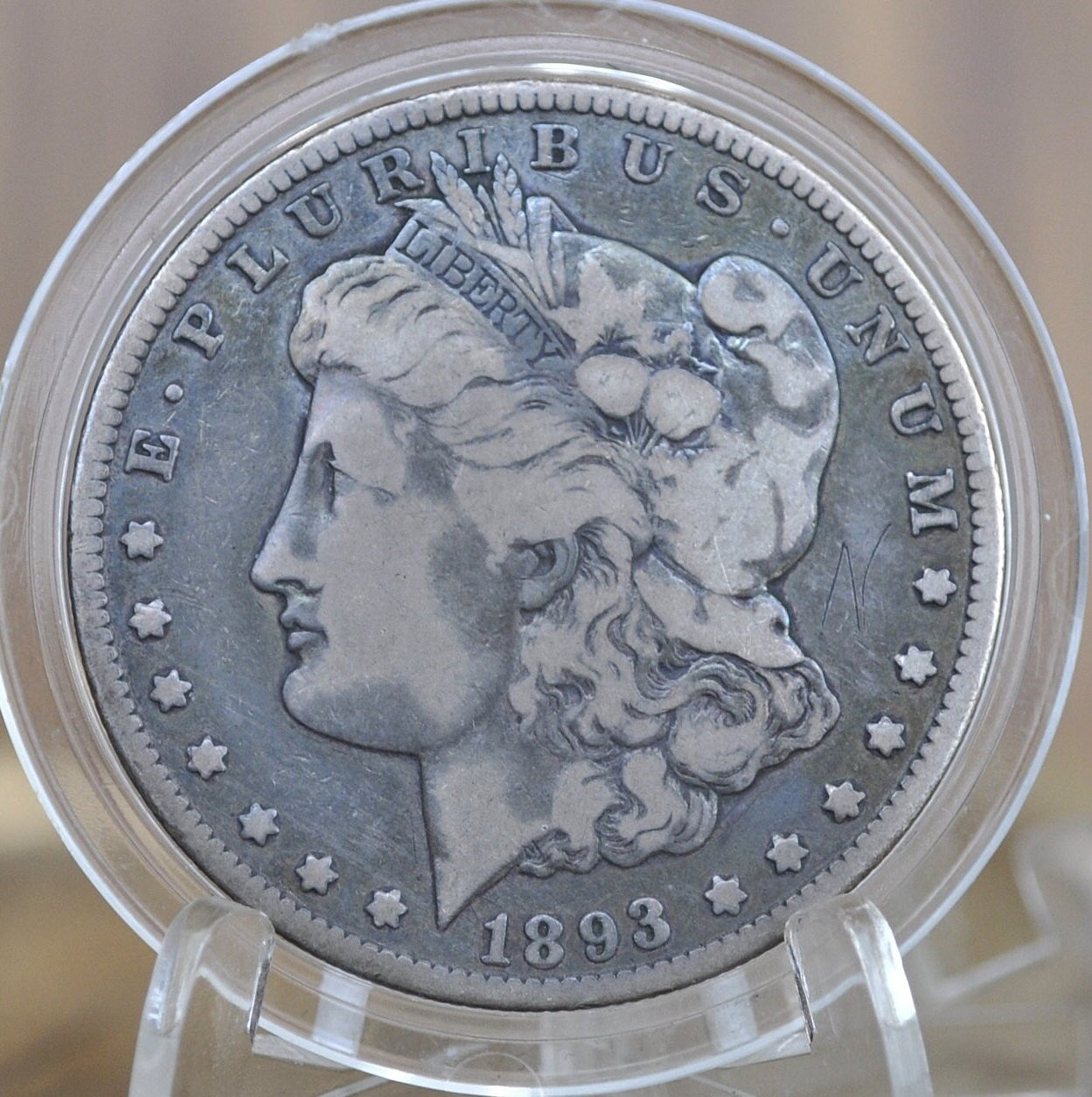 1893-O Morgan Dollar - F (Fine) Grade / Condition - 1893 O Morgan Silver Dollar 1893O Silver Dollar 1893 O Morgan Dollar - Tough Date