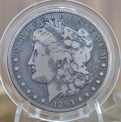 1893-O Morgan Dollar - F (Fine) Grade / Condition - 1893 O Morgan Silver Dollar 1893O Silver Dollar 1893 O Morgan Dollar - Tough Date