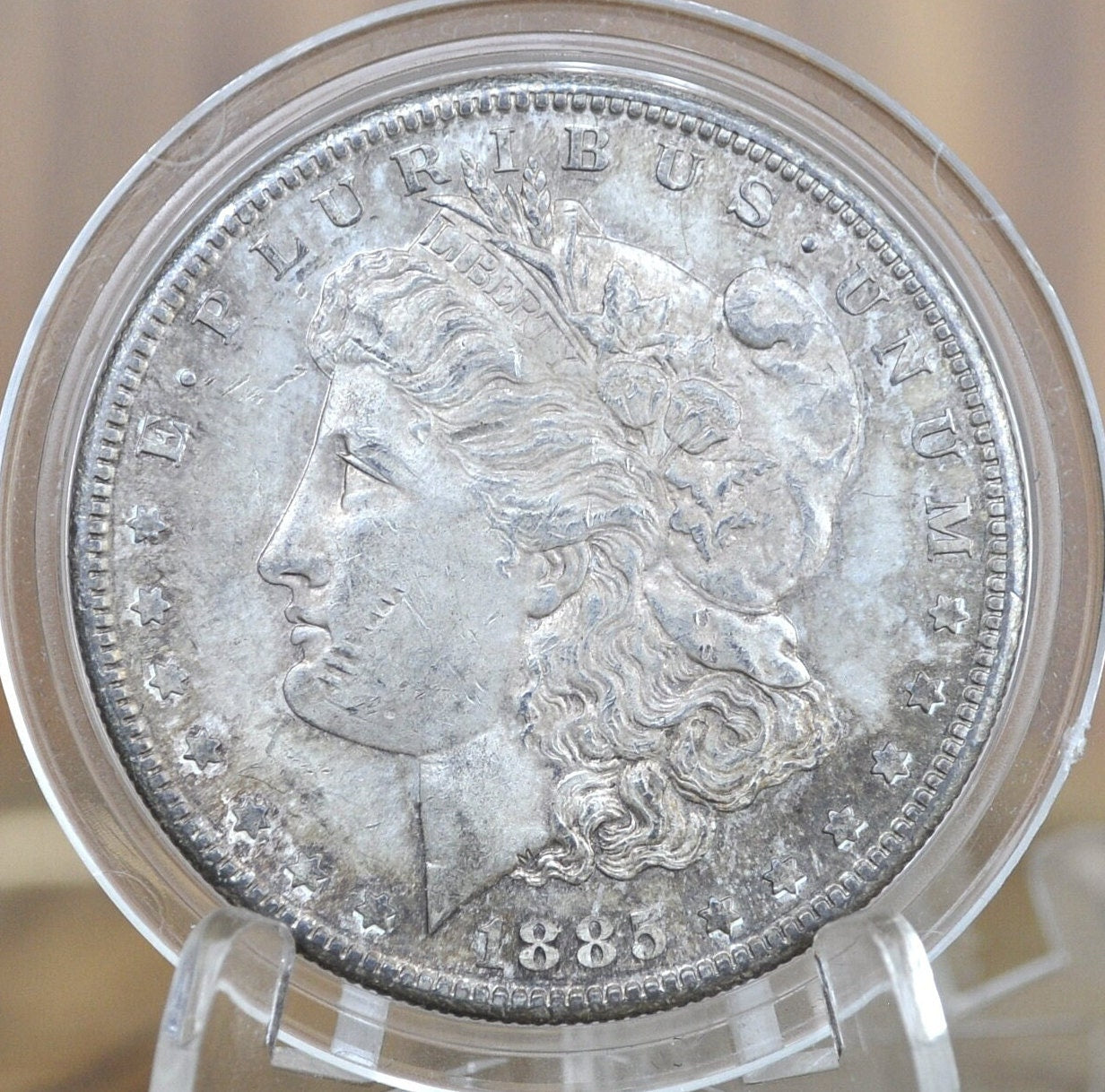1885-S Morgan Silver Dollar - MS61 (Uncirculated) Grade / Condition, Toned - 1885 S Morgan Dollar Silver Dollar 1885S - Low Mintage Date
