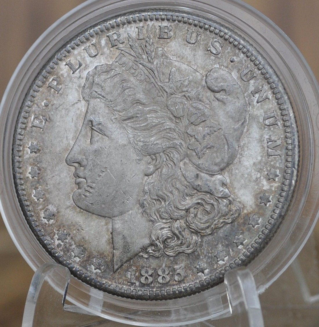 1885-S Morgan Silver Dollar - MS61 (Uncirculated) Grade / Condition, Toned - 1885 S Morgan Dollar Silver Dollar 1885S - Low Mintage Date