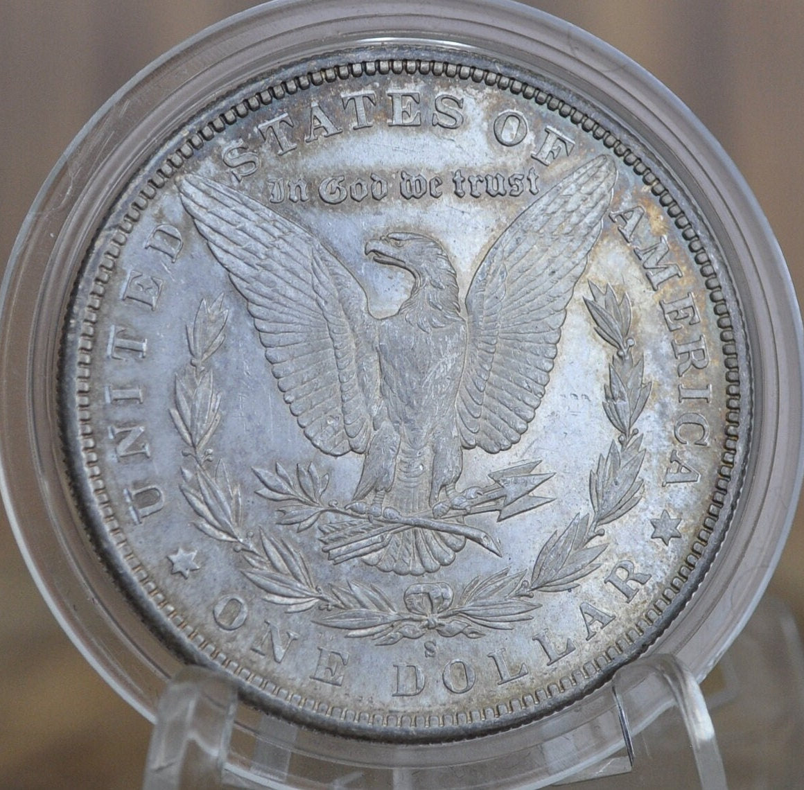 1885-S Morgan Silver Dollar - MS61 (Uncirculated) Grade / Condition, Toned - 1885 S Morgan Dollar Silver Dollar 1885S - Low Mintage Date