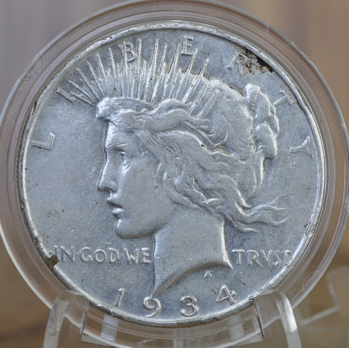 1934-D Peace Dollar - Choose by Grade - 1934 D Peace Silver Dollar - Denver Mint - Better Date & Mint - Silver Dollar 1934
