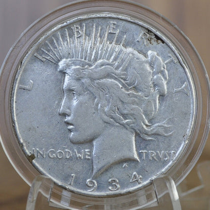 1934-D Peace Dollar - Choose by Grade - 1934 D Peace Silver Dollar - Denver Mint - Better Date & Mint - Silver Dollar 1934