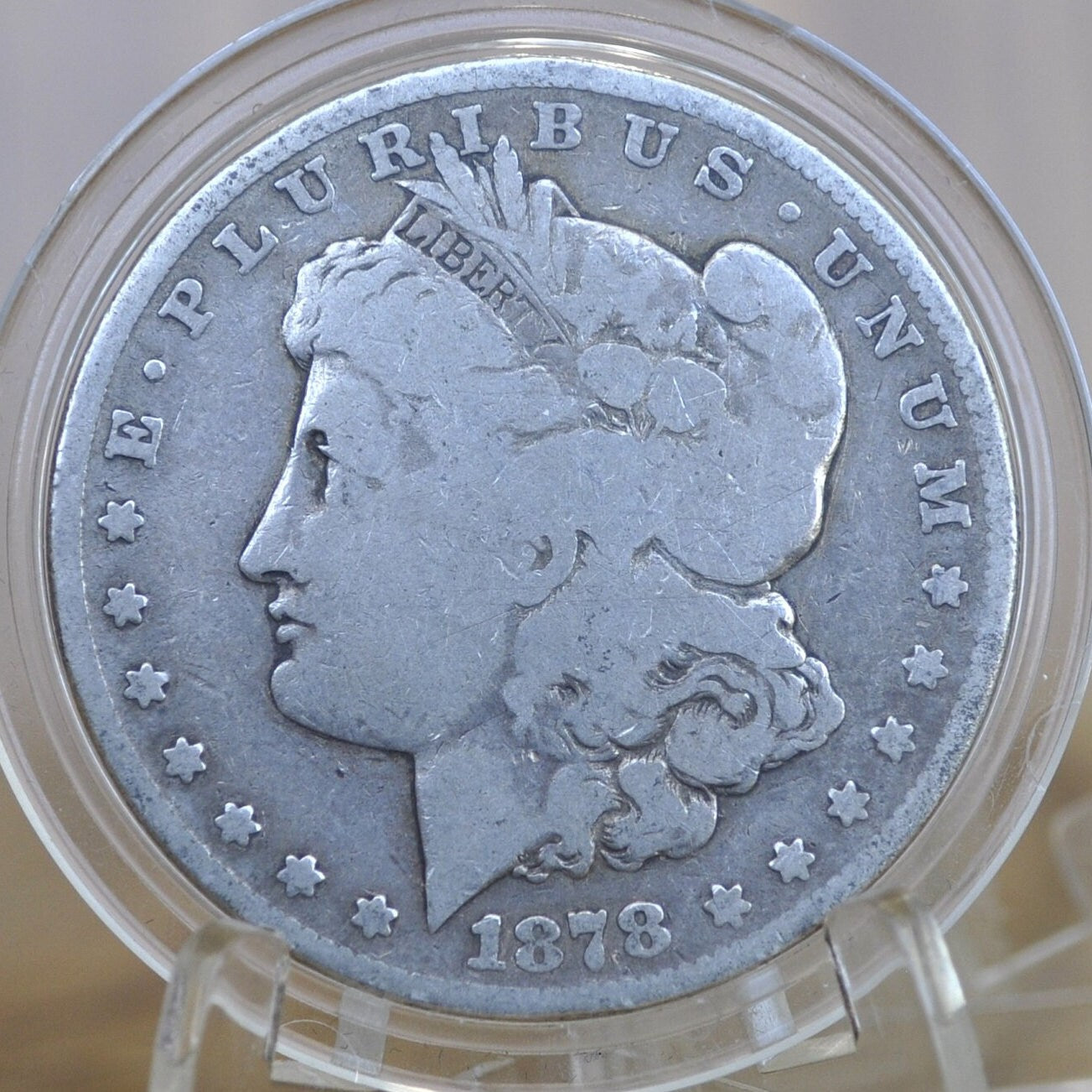 1878 Morgan Silver Dollar - Seven Feathers - Choose by Grade - 1878 Seven Feathers - 7 Feather Design 1878 P Morgan Silver