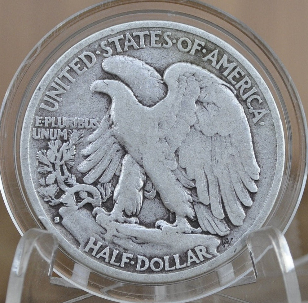 1929 D&S Walking Liberty Silver Half Dollar - D Mint 1929 Half Dollar / 1929 S Mint Half Dollar - 1929D Wlh 1929S - Better Date!