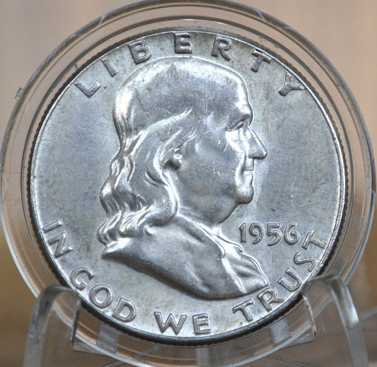 1956 Franklin Half Dollar- Choose by Grade / Condition - Good Date - 1956P Silver Half Dollar - Philadelphia Mint