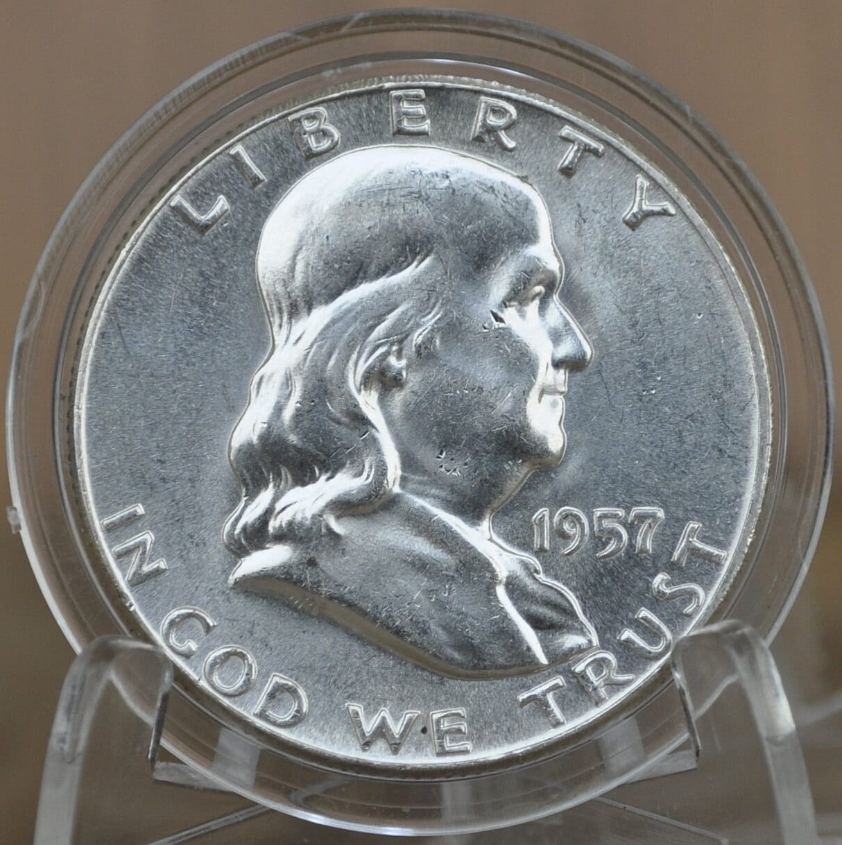 1957 P&D Franklin Half Dollar - Xf-Bu (Extremely Fine To Uncirculated) Choose By Grade - Half Dollar 1957 D Franklin Half Dollar 1957 P