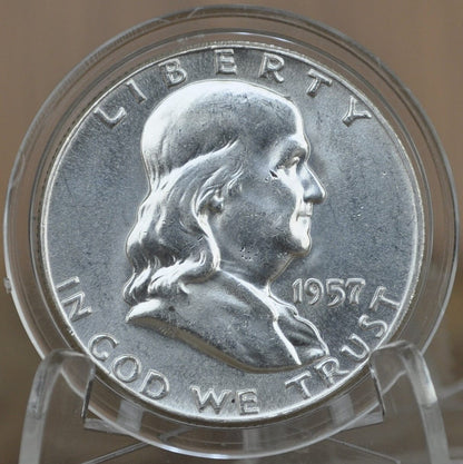 1957 P&D Franklin Half Dollar - Xf-Bu (Extremely Fine To Uncirculated) Choose By Grade - Half Dollar 1957 D Franklin Half Dollar 1957 P