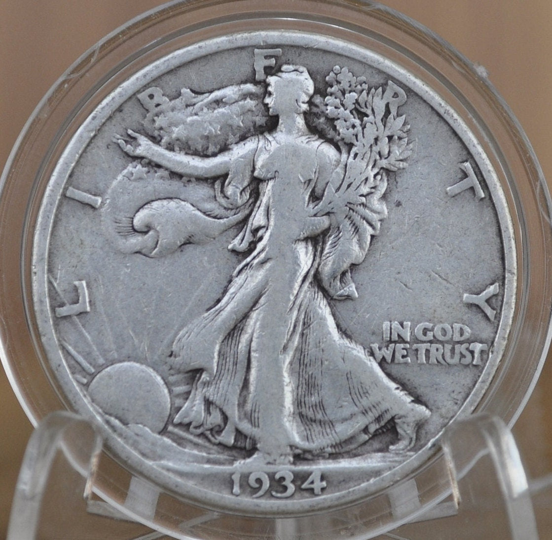 1934 Walking Liberty Silver Half Dollar - Fine to AU58, Choose by Grade - Philadelphia Mint - 1934-P Half Dollar / 1934P Liberty Half Dollar