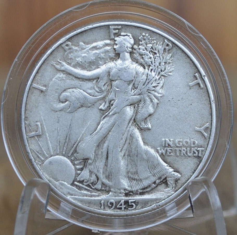 1945-D Walking Liberty Silver Half Dollar - Choose By Grade - Denver Mint - 1945D, 1945 D Wlh