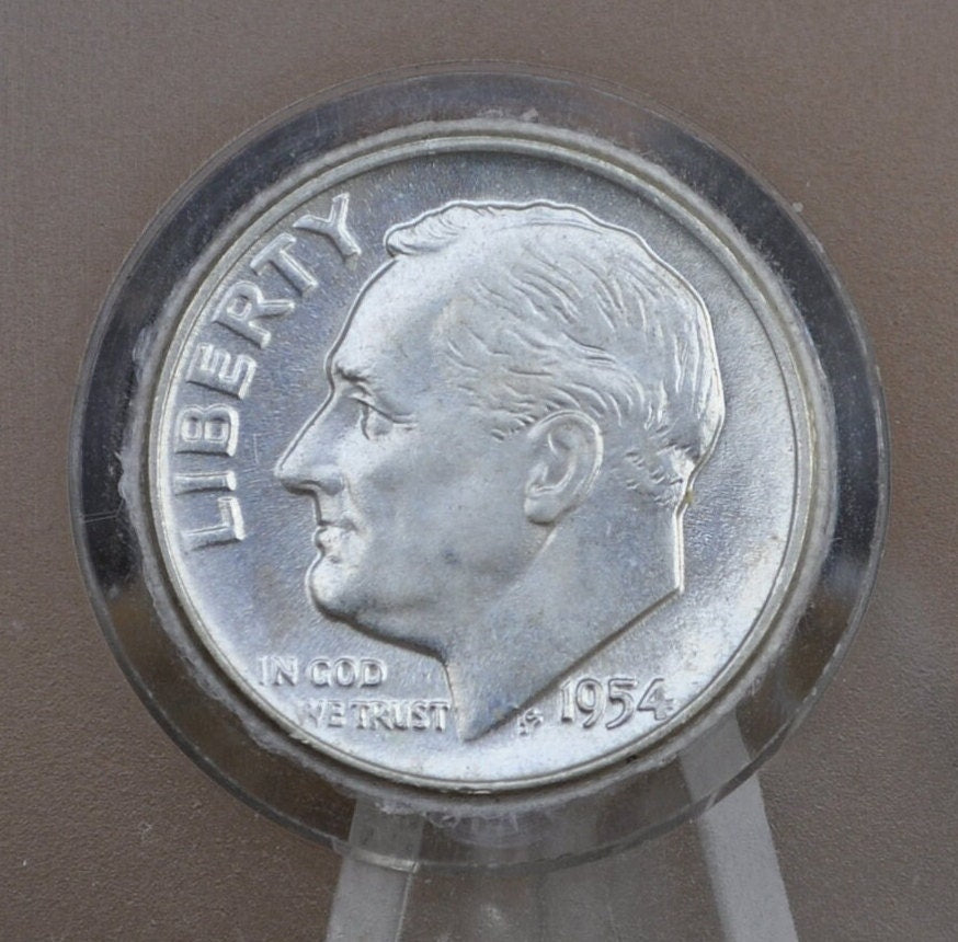 1954 PDS Roosevelt Silver Dimes - Choose Mint and Grade - Roosevelt Dime 1954 P, 1954 D Dime, 1954 S Dime - Circulated & Uncirculated Dimes
