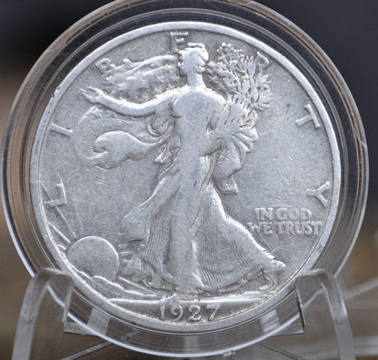 1927-S Walking Liberty Silver Half Dollar - F (Fine) - San Francisco Mint - 1927-S Half Dollar / 1927 S Liberty Walking Half