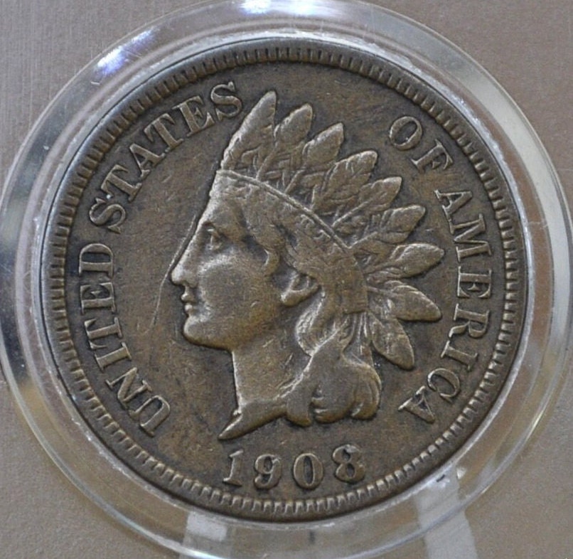 1908-S Indian Head Penny - Choose by Grade - Rare, Key Date - 1908 S US One Penny - 1908 S Indian Head Cent 1908 S
