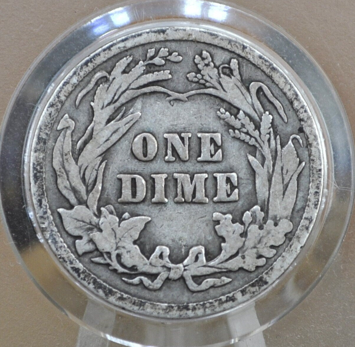 1913 Barber Silver Dime - G-VG Grade / Condition - Philadelphia Mint - 1913 Liberty Head Dime - Silver 1913 P Barber Dime
