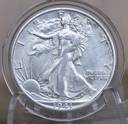 1941-S Walking Liberty Silver Half Dollar - F-AU (Fine to About Unc.) Choose by Grade - San Francisco Mint -1941S Half Dollar - Wlh 1941S