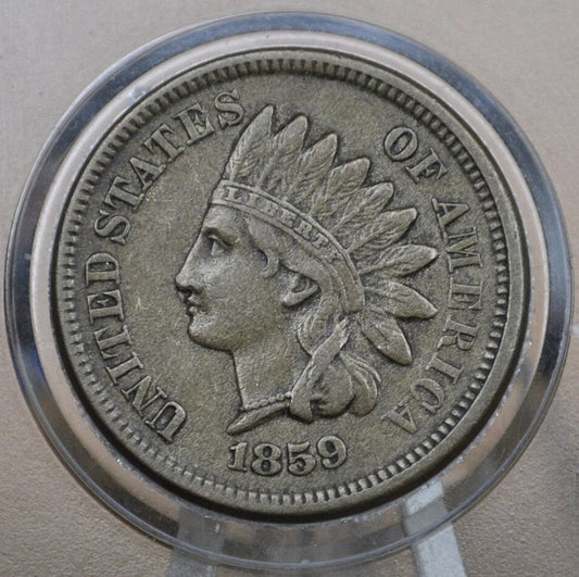 1859 Indian Head Penny - G to VF (Good to Very Fine) Grade, Choose by Grade - First year made - 1859 Indian Head Cent 1859
