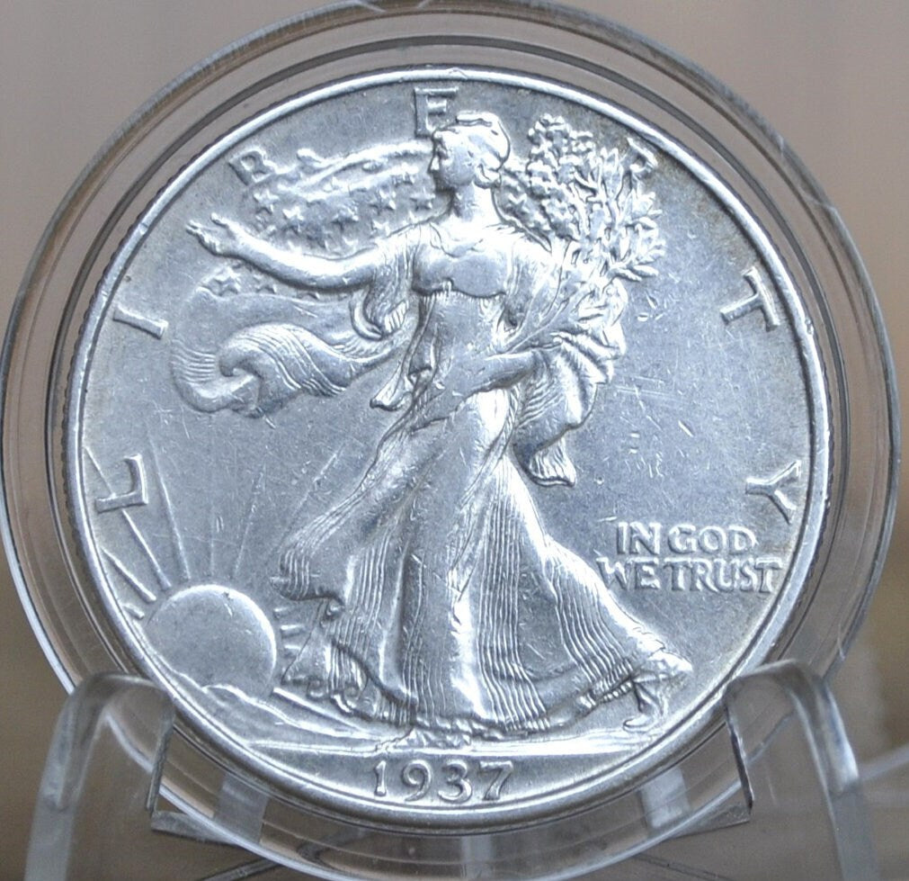 1937 Walking Liberty Silver Half Dollar - XF (Extremely Fine) - Philadelphia Mint - 1937-P Half Dollar 1937 P Half