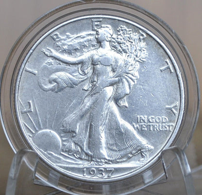 1937 Walking Liberty Silver Half Dollar - XF (Extremely Fine) - Philadelphia Mint - 1937-P Half Dollar 1937 P Half