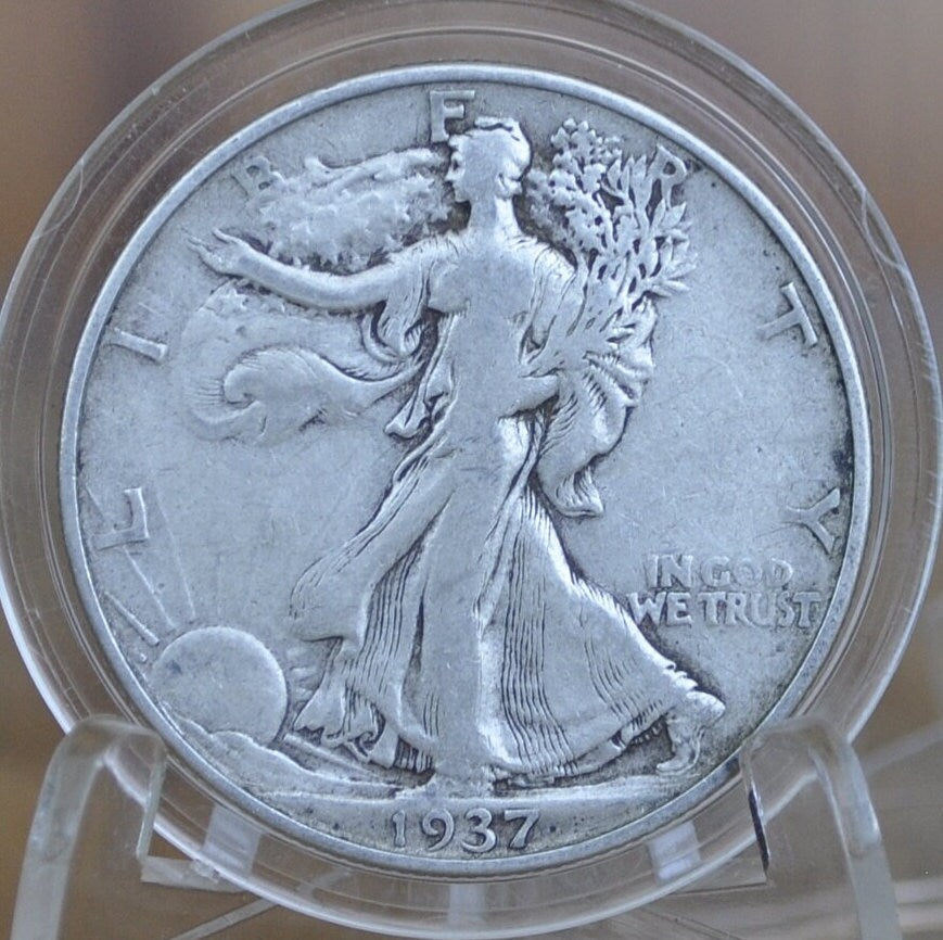 1937 Walking Liberty Silver Half Dollar - XF (Extremely Fine) - Philadelphia Mint - 1937-P Half Dollar 1937 P Half