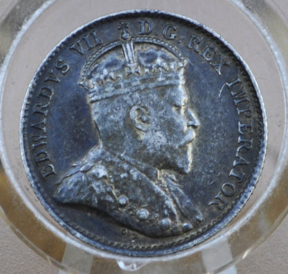 1902 Canadian Silver 5 Cent Coin - XF+ - King George - Canada 5 Cent Sterling Silver 1902 Canada - Lower Mintage