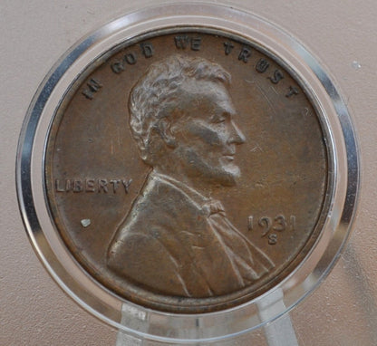 1931-S Wheat Penny - XF (Extremely Fine) Grade / Condition - San Francisco Mint - Key Date Wheat - 1931S Wheat Back Cent Wheat Ear 1931 S