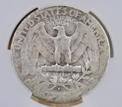 1932-D Washington Silver Quarter - G (Good) - Denver Mint - Key Date Washington 1932D Quarter