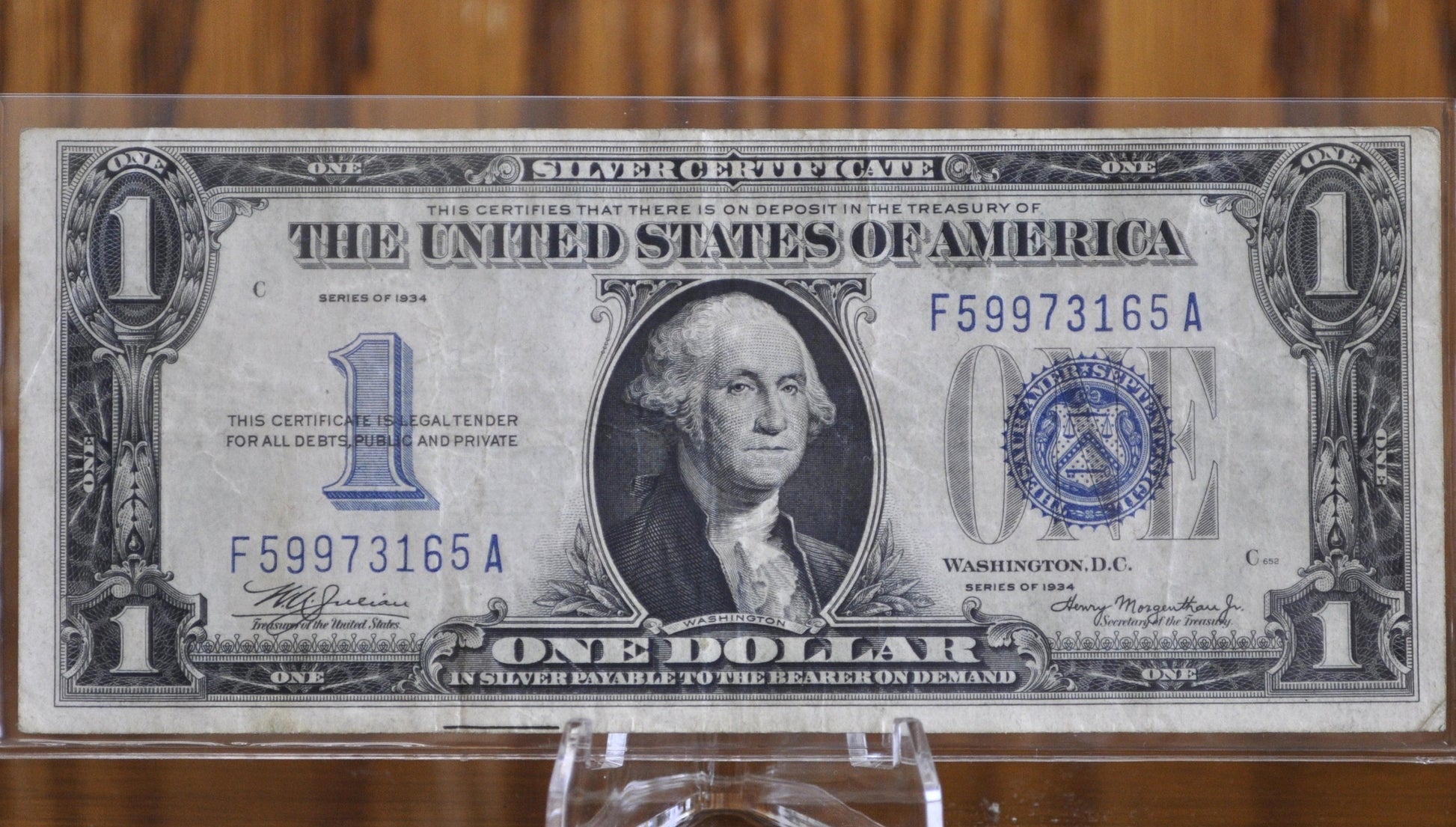 1934 1 Dollar Silver Certificate - XF - Fr#1606 - Funny Back Note - 1934 One Dollar Silver Cert.