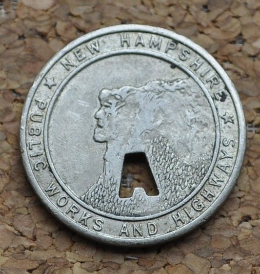 New Hampshire Toll Tokens - Old Man On the Mountain - Transit Authority - NH Toll Token - Vintage NH State Toll Token Small Version