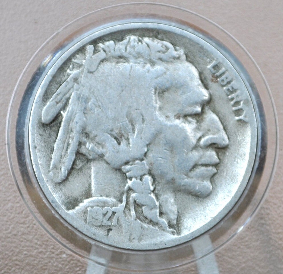 1927-S Buffalo Nickel - G-VG (Good to Very Good) Grade / Condition - 1927-S Indian Head Nickel 1927 S - San Francisco Mint