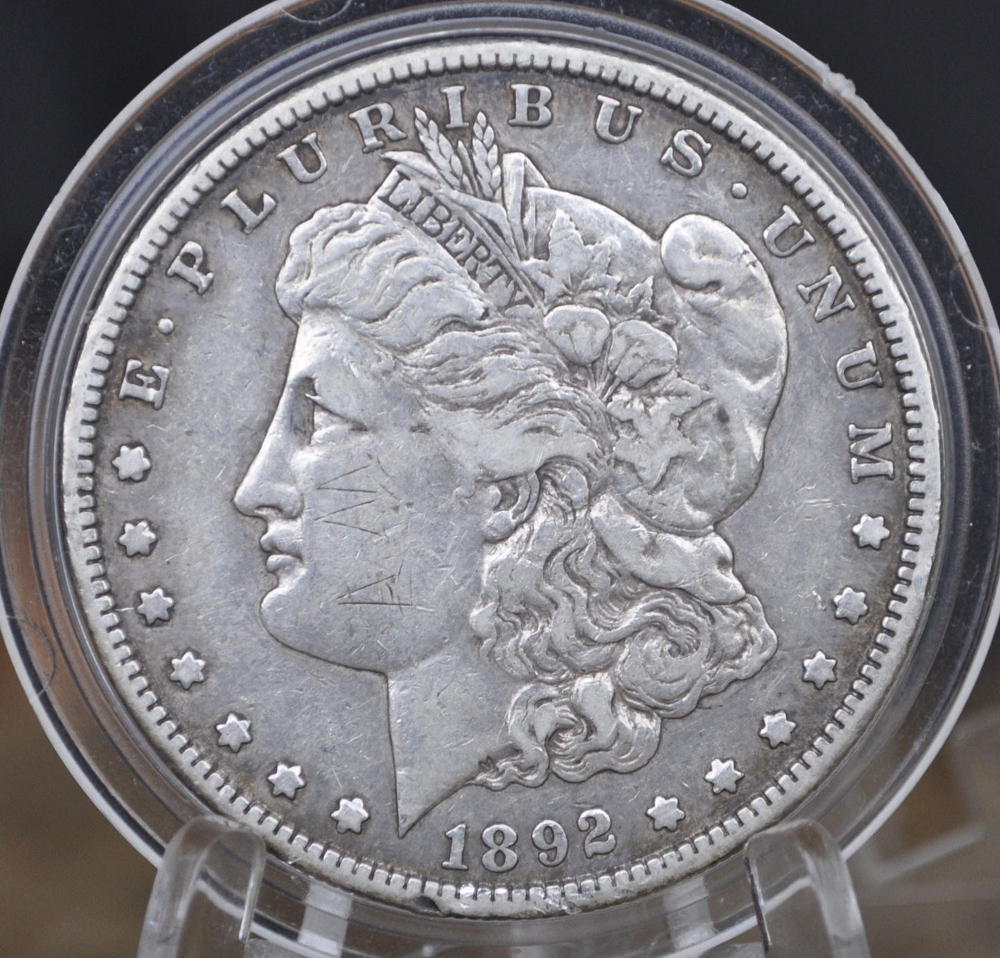 1892-S Morgan Silver Dollar - XF+ Details, Initials - San Francisco Mint 1892 Morgan Dollar, Key Date