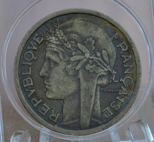 1938, 1939 & 1941 French 2 Francs - Choose by Date - Amazing Condition - "Repvbliqve Francaise" - 1930's and 1940's Two Francs