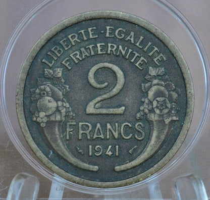 1938, 1939 & 1941 French 2 Francs - Choose by Date - Amazing Condition - "Repvbliqve Francaise" - 1930's and 1940's Two Francs