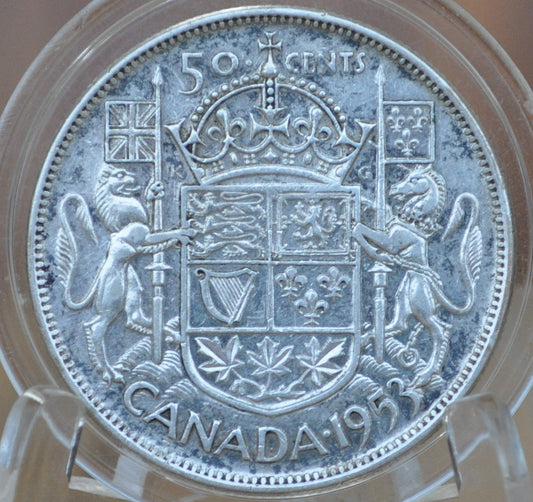 1940-1958 Canadian Silver Half Dollars - XF-AU (Extremely Fine to About Unc.) - 80% Silver - 50 Cent Silver Canada Fifty Cents Canadian