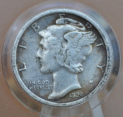 1924 Mercury Dime - Choose by Grade / Condition - Philadelphia Mint - 1924-P Mercury Dime - Winged Liberty Head Silver Dime 1924