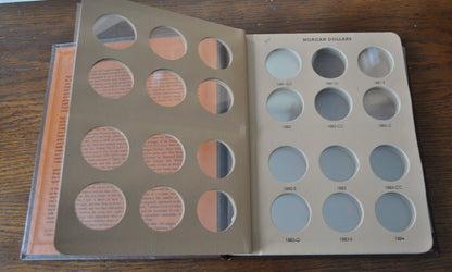 Dansco Morgan Dollar Album 1878-1890, Used, No. 7178 Morgan Silver Dollars, Dansco Album