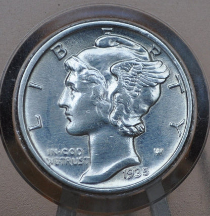 1935 Mercury Silver Dime P,D,S - Choose by Mint Mark and Grade - 1935 Silver Dime 1935 D Mercury Dime 1935 S Winged Liberty Head Dime