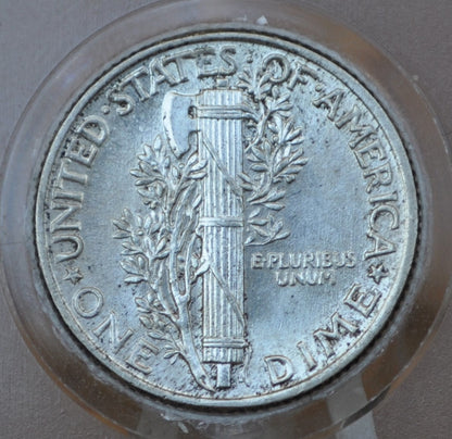 1941 Mercury Dime - MS62 (Uncirculated) Full Split Bands - Philadelphia Mint - 1941 FB Liberty Head Dime - 1941P Mercury Dime Full Band