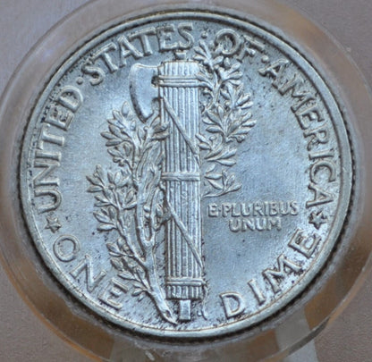 1941 Mercury Dime - MS62 (Uncirculated) Full Split Bands - Philadelphia Mint - 1941 FB Liberty Head Dime - 1941P Mercury Dime Full Band