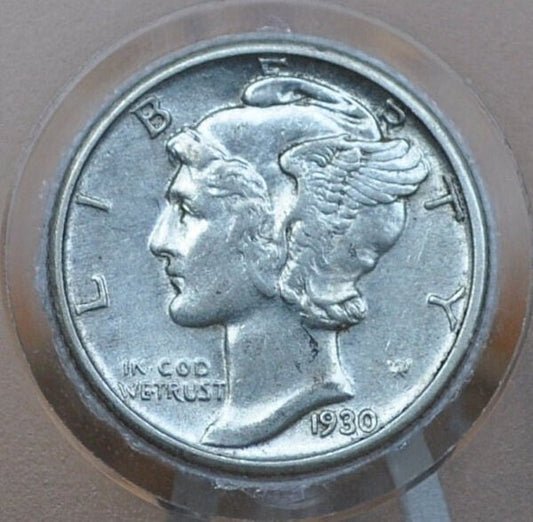 1930 Mercury Silver Dime - Choose by Grade - Great Detail - 1930P Mercury Head / 1930 P Liberty Head Dime - Winged Liberty Head 1930P